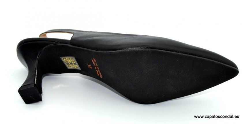 María Jaén 4073 negro suela caucho