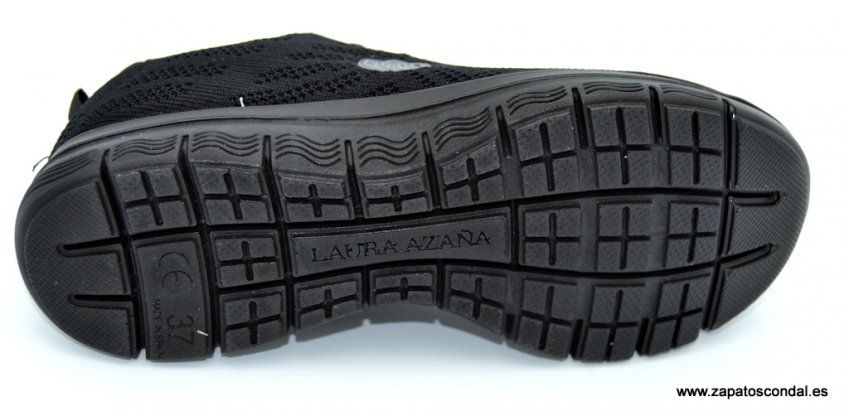 Laura Azaña LA24503 negro suela de caucho